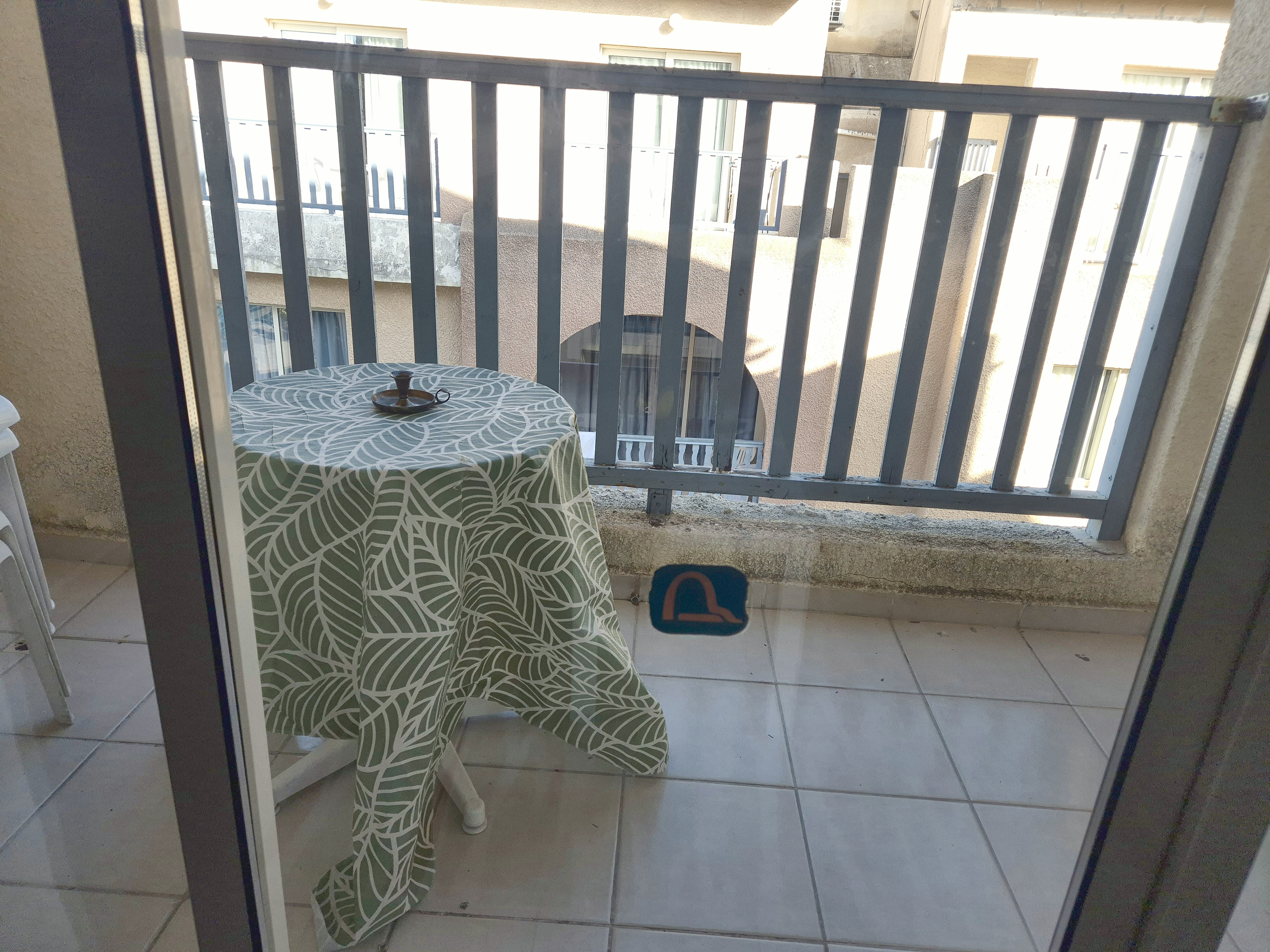 Balcony, view over the railing